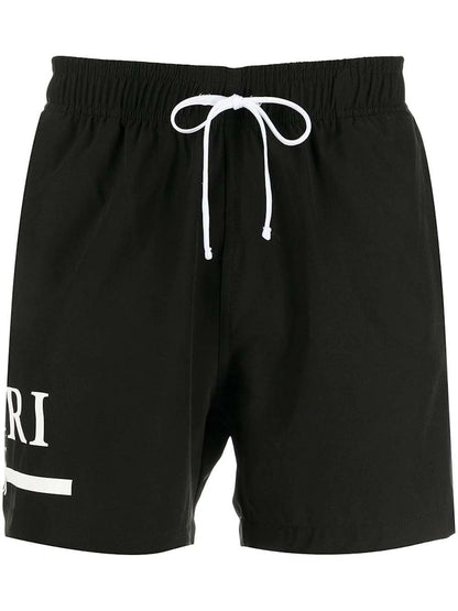 AMIRI M.A. Bar Drawstring Swim Trunks Black