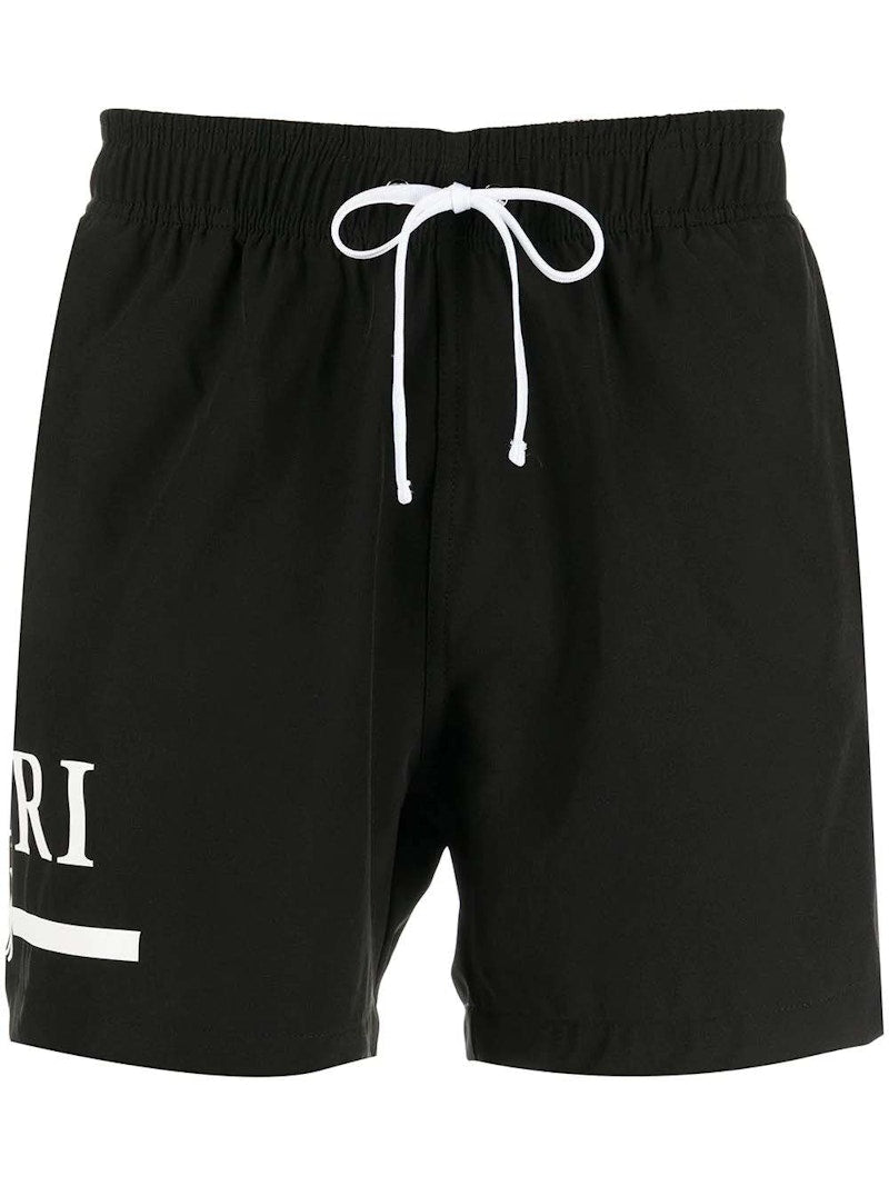 AMIRI M.A. Bar Drawstring Swim Trunks Black