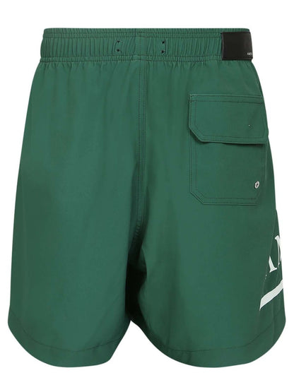 AMIRI M.A. Bar Drawstring Swim Trunks Green
