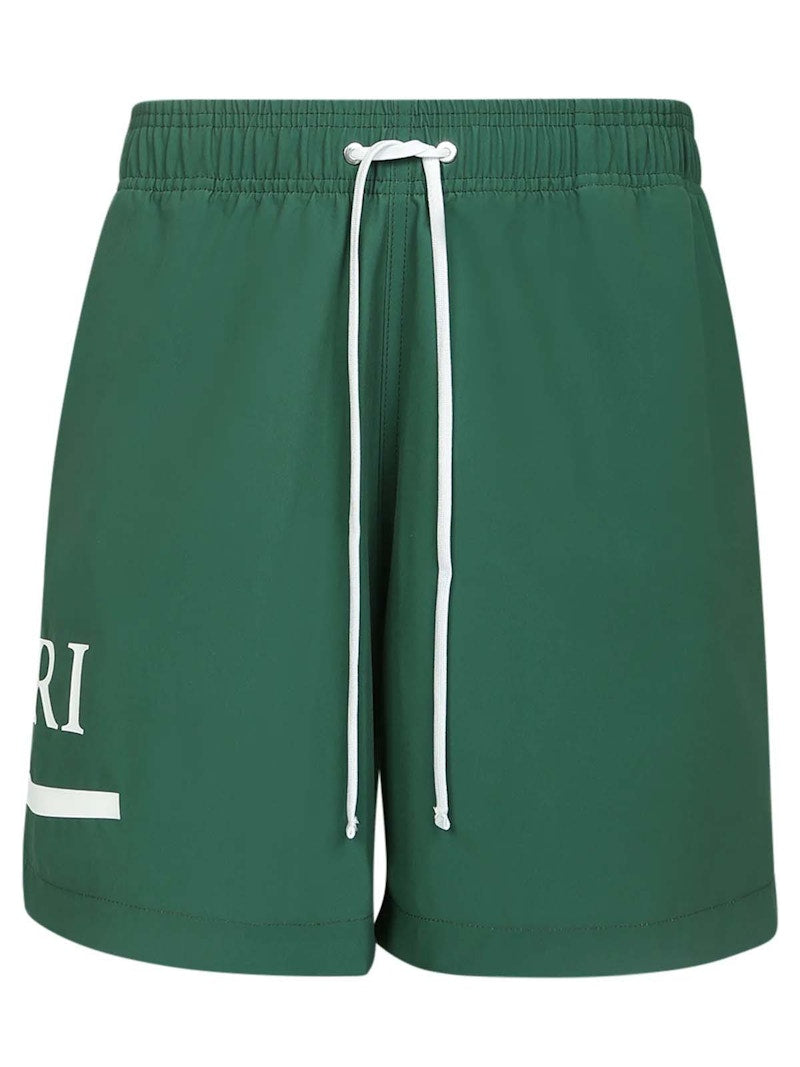 AMIRI M.A. Bar Drawstring Swim Trunks Green