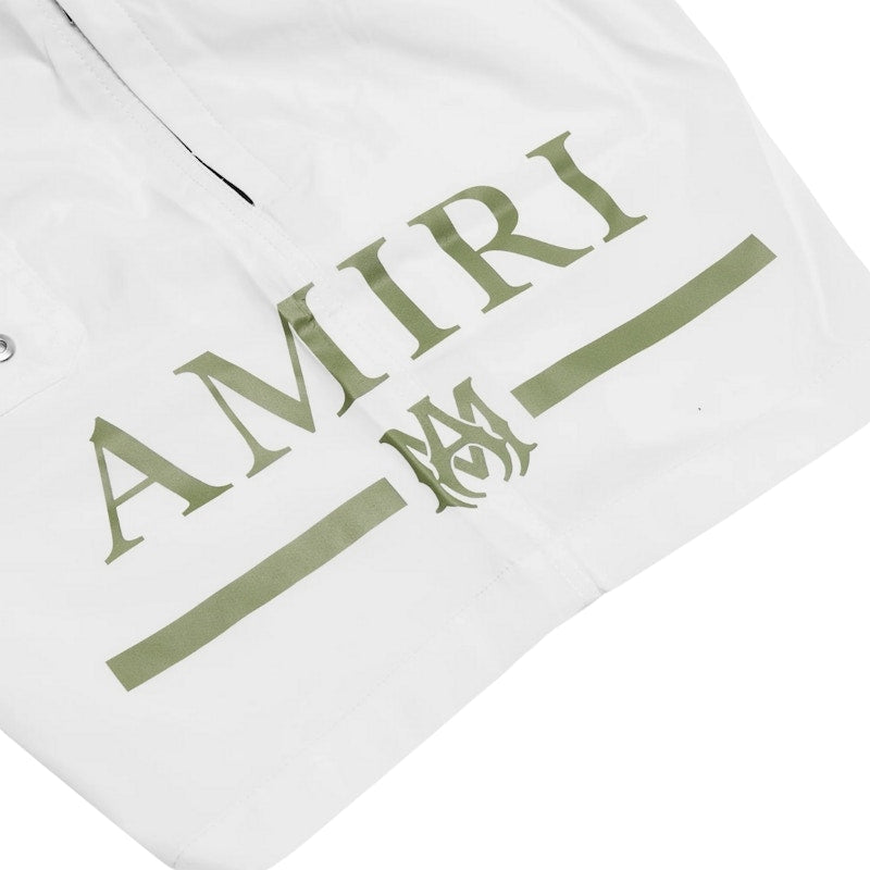 AMIRI MA Bar Swim Shorts White