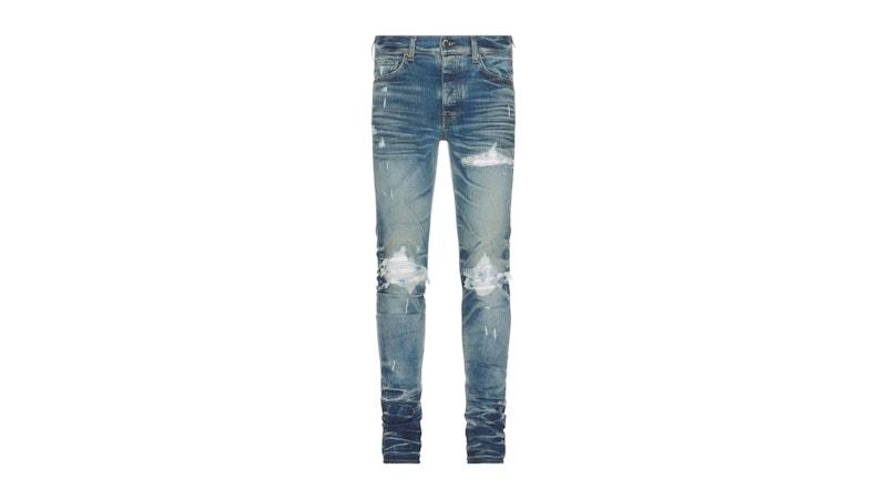 AMIRI MX1 Bleached Ma Honery Comb Indigo Jeans Blue
