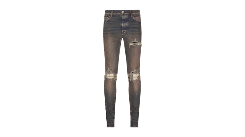 AMIRI MX1 Plaid Dark Indigo Jeans Blue