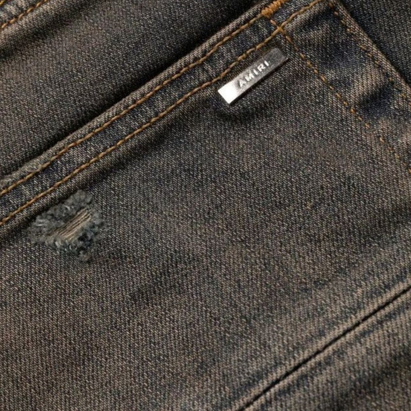 AMIRI MX1 Plaid Jeans Dark Indigo