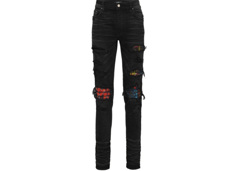 AMIRI MX1 Skinny Fit Vintage Tee Animation Jean Aged Black