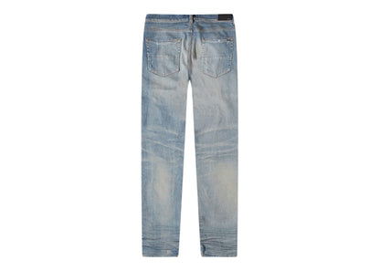 AMIRI MX1 Suede Skinny Jeans Clay Indigo