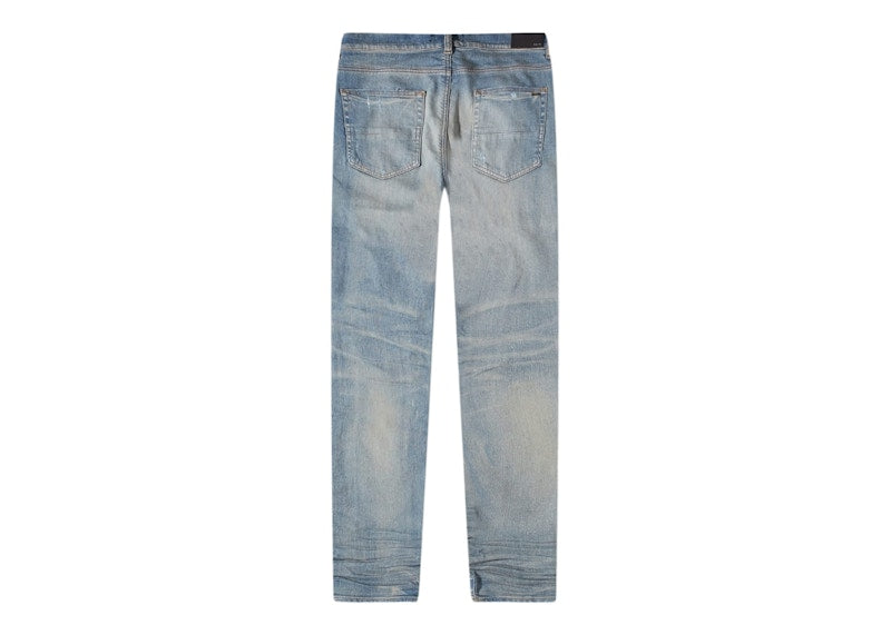 AMIRI MX1 Suede Skinny Jeans Clay Indigo