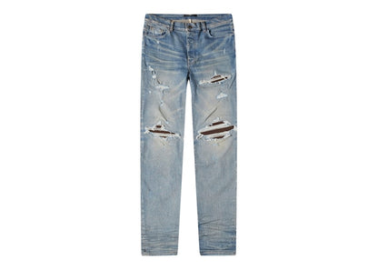 AMIRI MX1 Suede Skinny Jeans Clay Indigo