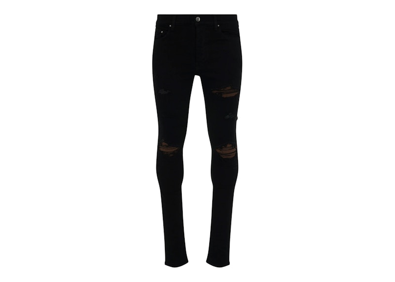 AMIRI MX1 Ultra Suede Skinny Jeans Black