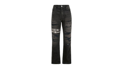 AMIRI Ma Bar Logo Straight Jean Black