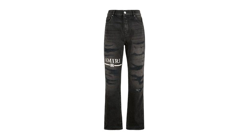 AMIRI Ma Bar Logo Straight Jean Black