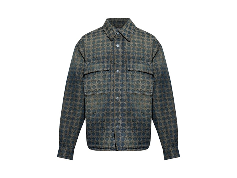 AMIRI Ma Quad Jacquard Overshirt Midnight Indigo