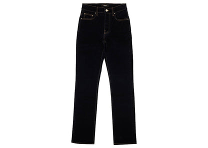 AMIRI Navy Velvet Denim Relaxed Jeans Navy