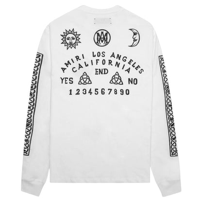 AMIRI Ouija Board Long Sleeve Tee White