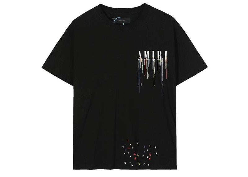 AMIRI Paint Drip Logo Tee Black