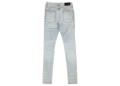 AMIRI Pajama Art Patch Skinny Jeans Blue