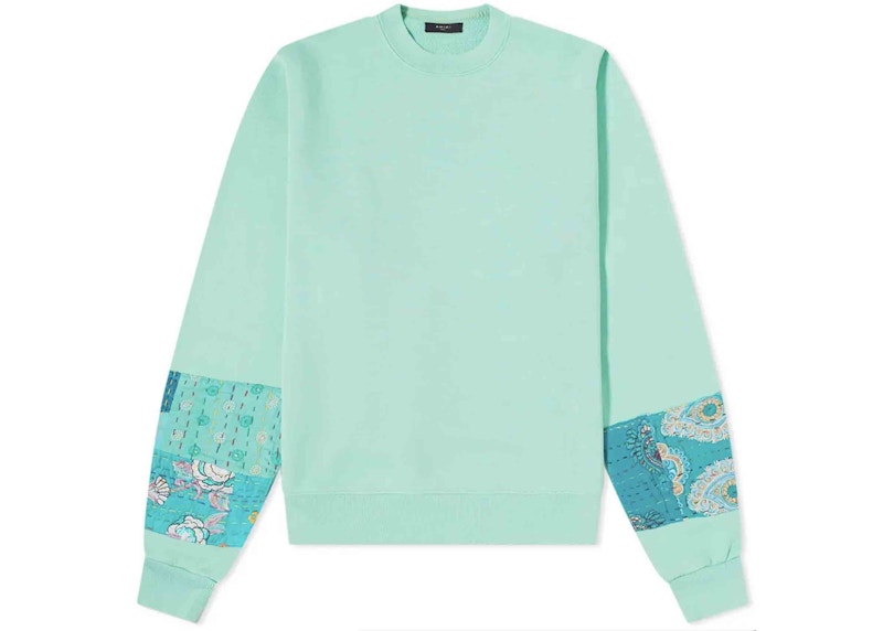 AMIRI Patchwork Quilt Crewneck Mint