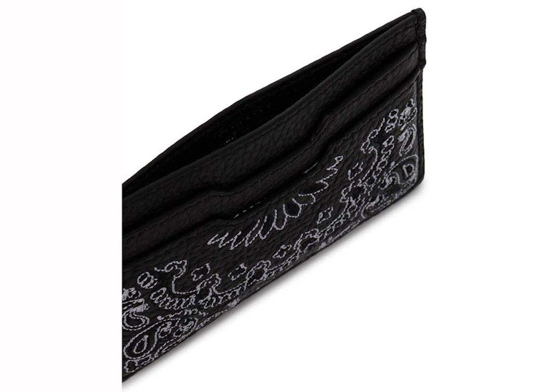 AMIRI Pebbled Bandana Card Holder Black