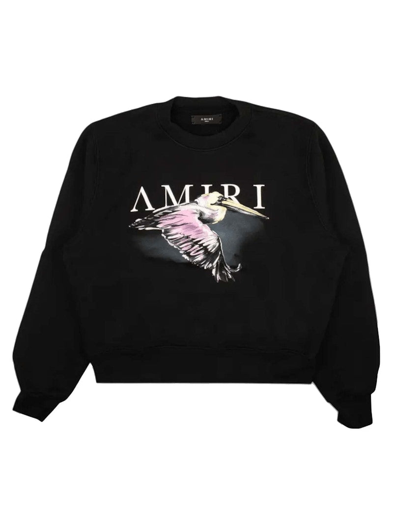 AMIRI Pelican Watercolor Crewneck Black