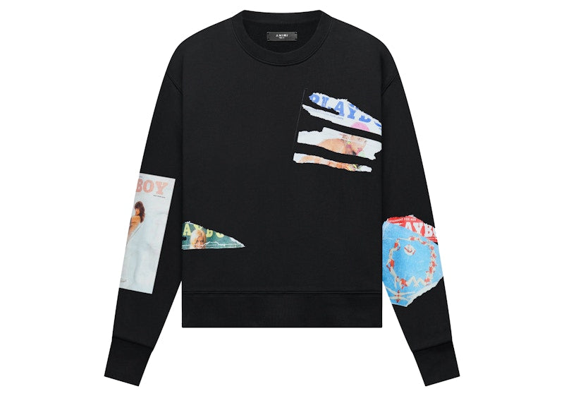 AMIRI Playboy Magazine Crewneck Black