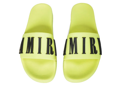 AMIRI Pool Slide Debossed Volt Black
