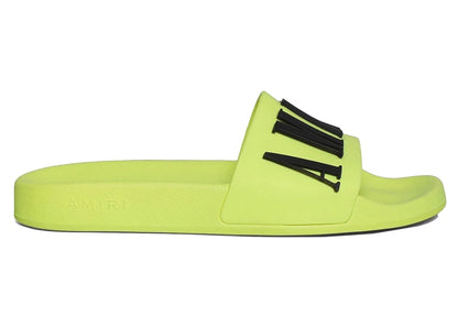 AMIRI Pool Slide Debossed Volt Black
