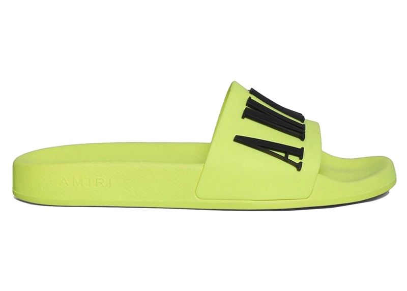 AMIRI Pool Slide Debossed Volt Black