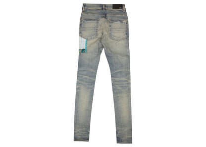 AMIRI Quilted Art Patch Skinny Jeans Blue