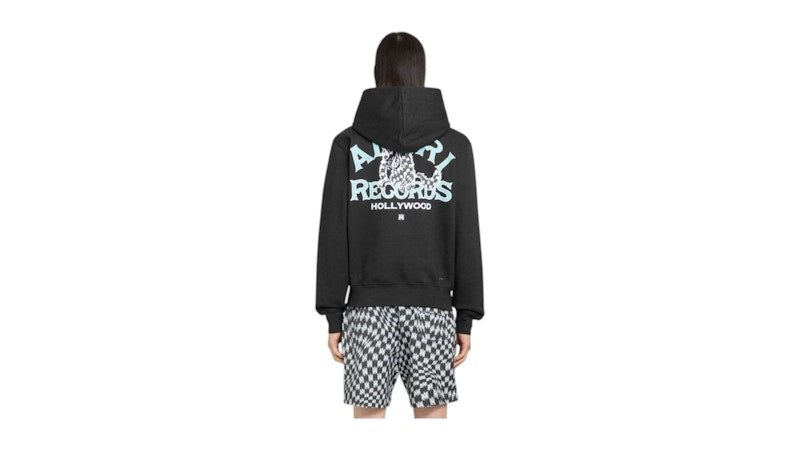 AMIRI Records Wolf Hoodie Black