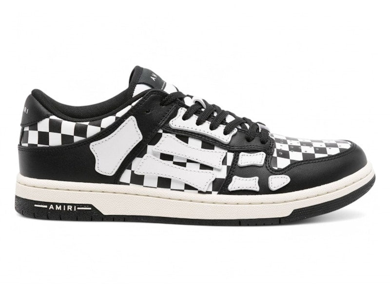 AMIRI Skel Low Checkered Black White (Women's)