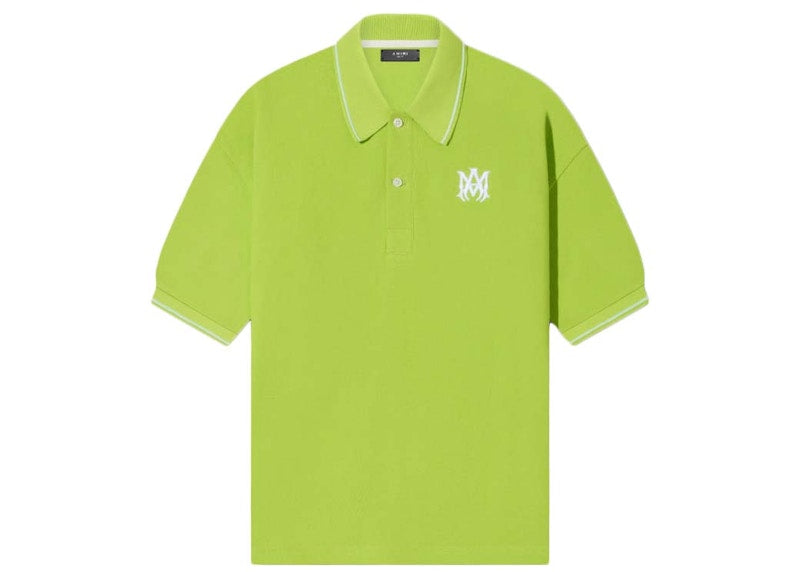 AMIRI Solid Short Sleeve Polo Lime