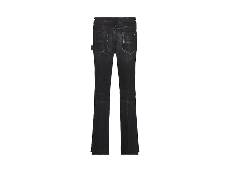 AMIRI Stacked Flare Jeans Aged Black