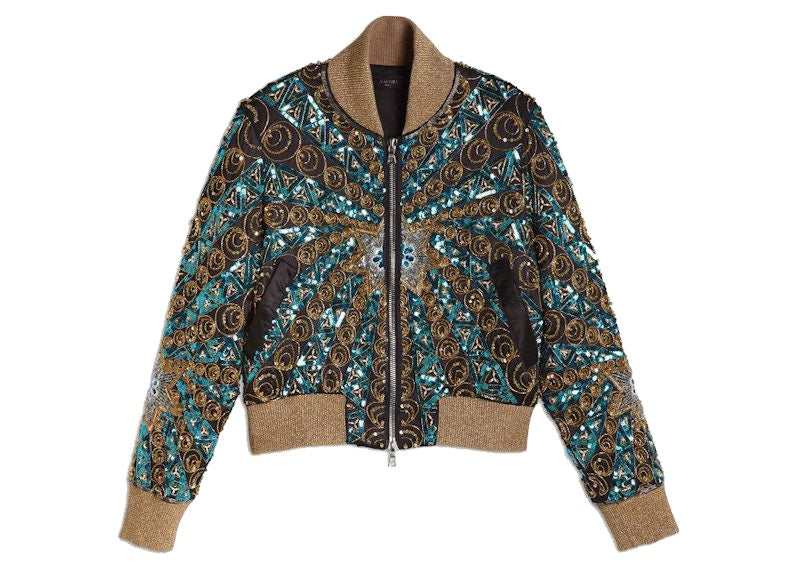 AMIRI Star Beaded Bomber Jacket Multi