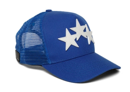 AMIRI Three Star Trucker Snapback Cap Blue/White