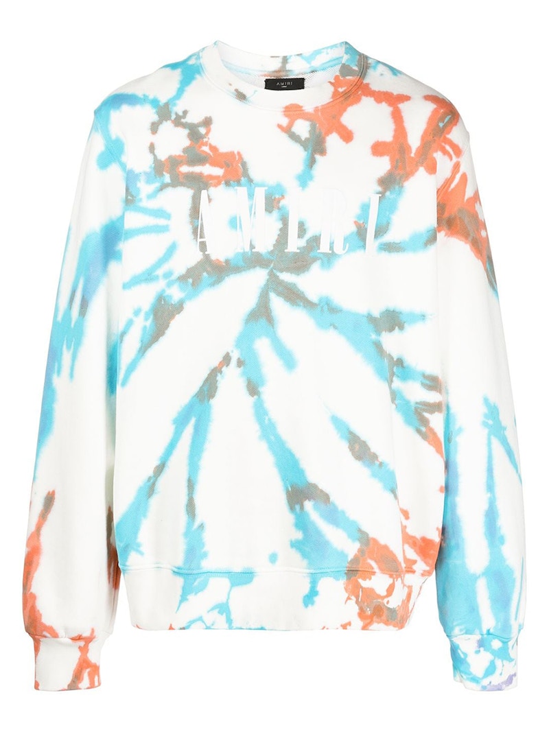 AMIRI Tie Dye Crewneck White/Orange/Blue
