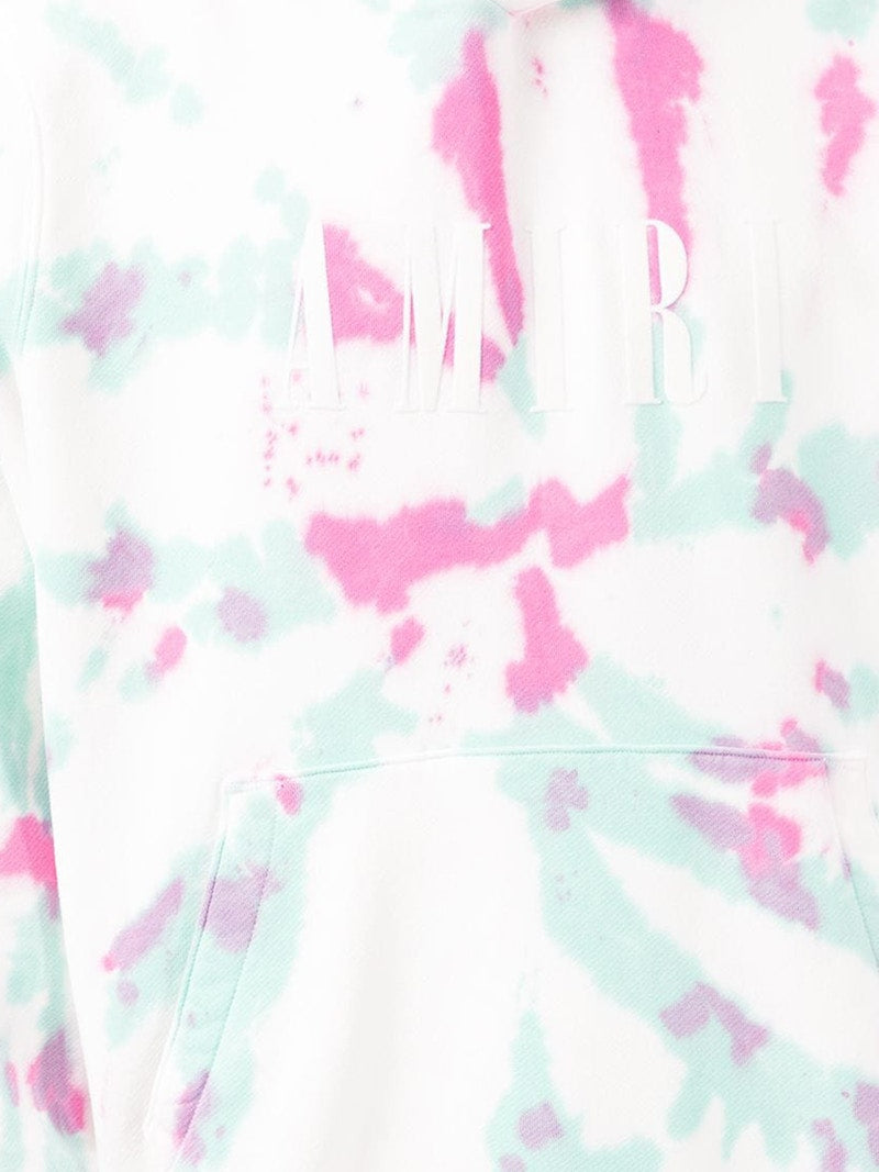 AMIRI Tie Dye Hoodie White/Green/Pink