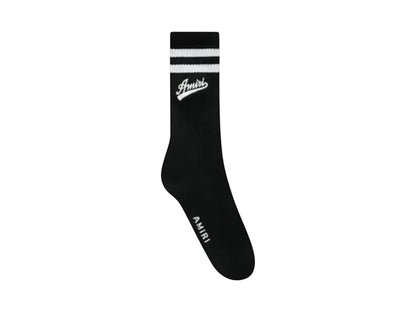 AMIRI Varsity Script Sock Black/White