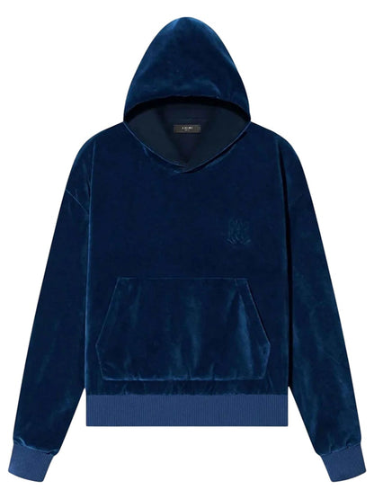 AMIRI Velour Hoodie Blue