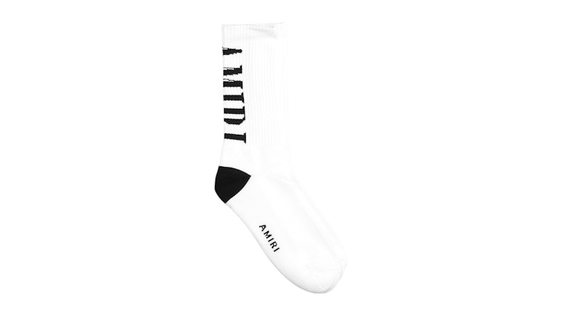 AMIRI Vertical Logo Socks White