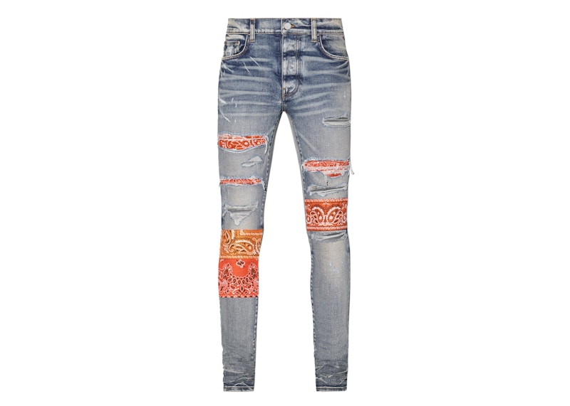 AMIRI Vintage Bandana Artpatch Jeans Clay Indigo
