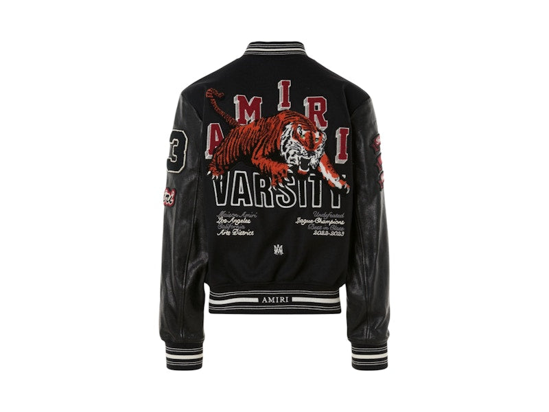 AMIRI Vintage Patch Varsity Jacket Black