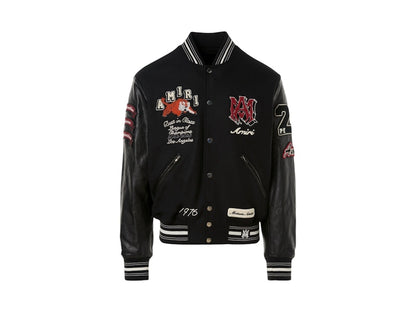 AMIRI Vintage Patch Varsity Jacket Black