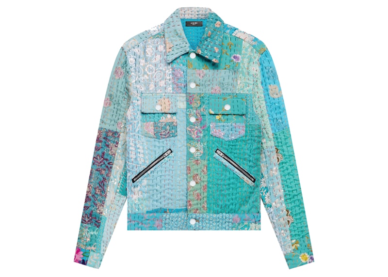 AMIRI Vintage Quilt Patchwork Trucker Jacket Multi