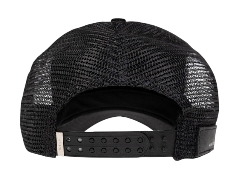AMIRI Wolf Logo Trucker Hat Black