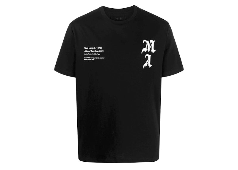 AMIRI x Wes Lang Checker Skull T-Shirt Black