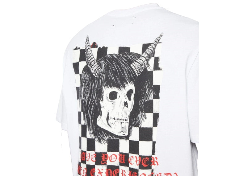 AMIRI x Wes Lang Checker Skull Tee White