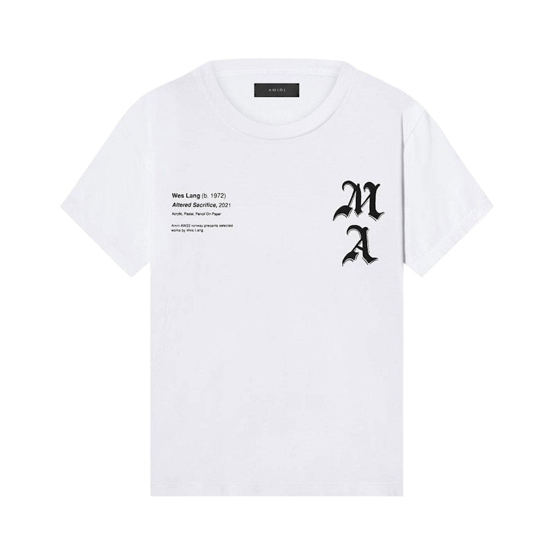 AMIRI x Wes Lang Checker Skull Tee White