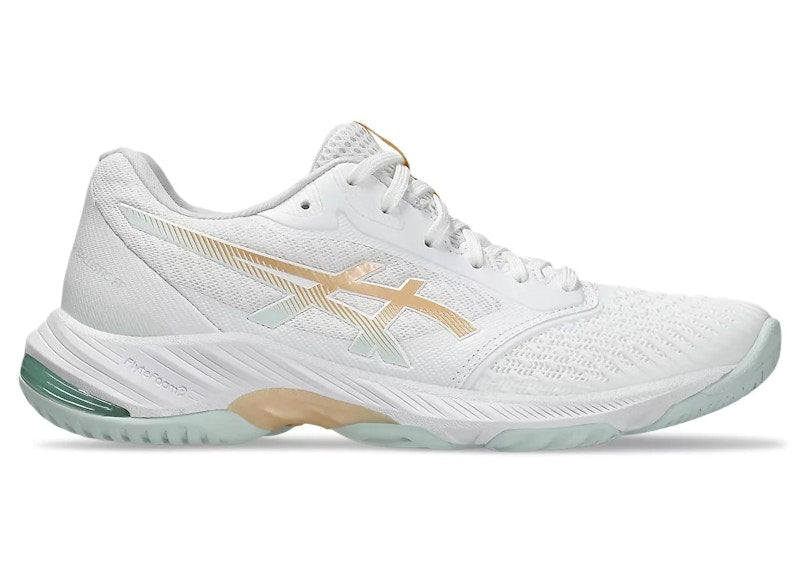ASICS Netburner Ballistic FF 3 White Champagne (Women's)