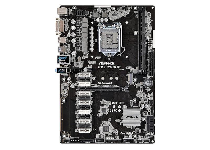 ASRock H110 Pro BTC+ 13GPU Mining Motherboard Cryptocurrency (H110 Pro BTC+)