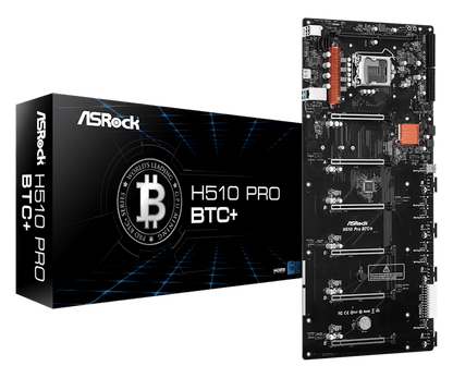 ASRock Intel H510 PRO BTC+ Cryptocurrency Mining Motherboard